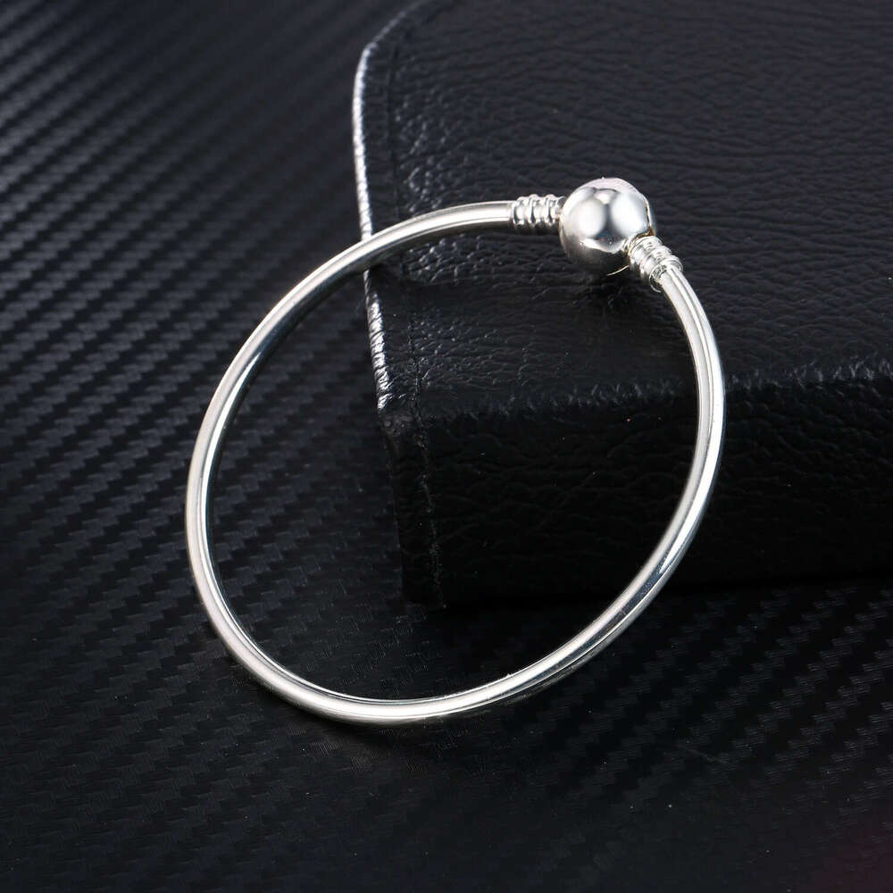 DIY Jewelry Accessories White K Plated Basic Smooth Round Head Hard Bracelet LZ05 Openable