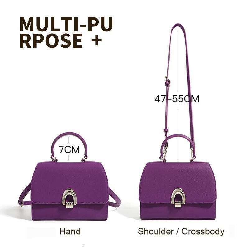 Designer Bag New Women Cowhide Split Leather Handbag Lady Saddle Designer Single Shoulder Crossbody Underarm Bag