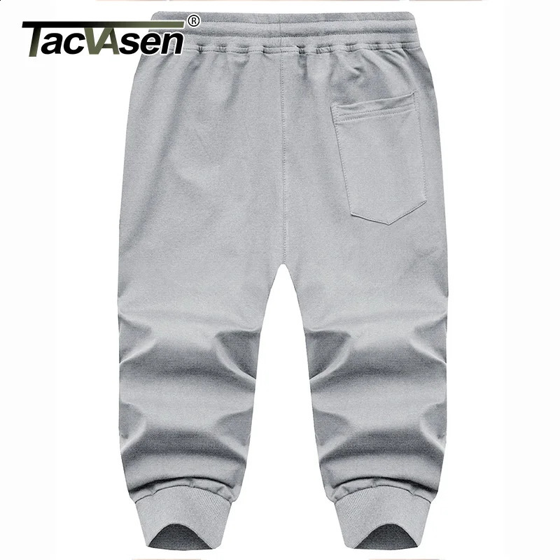 TACVASEN Casual Shorts 3/4 Jogger Pants Mens Breathable Below Knee Outdoor Sports Gym Fitness Shorts with Zipper Pockets 250517