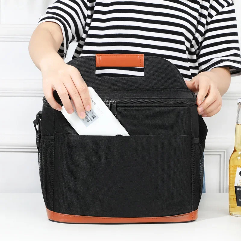 Outdoor Insulation Bag Camping Portable Oxford Cloth Thick Aluminum Foil Ice Tilted Cross Lunch Box 250528
