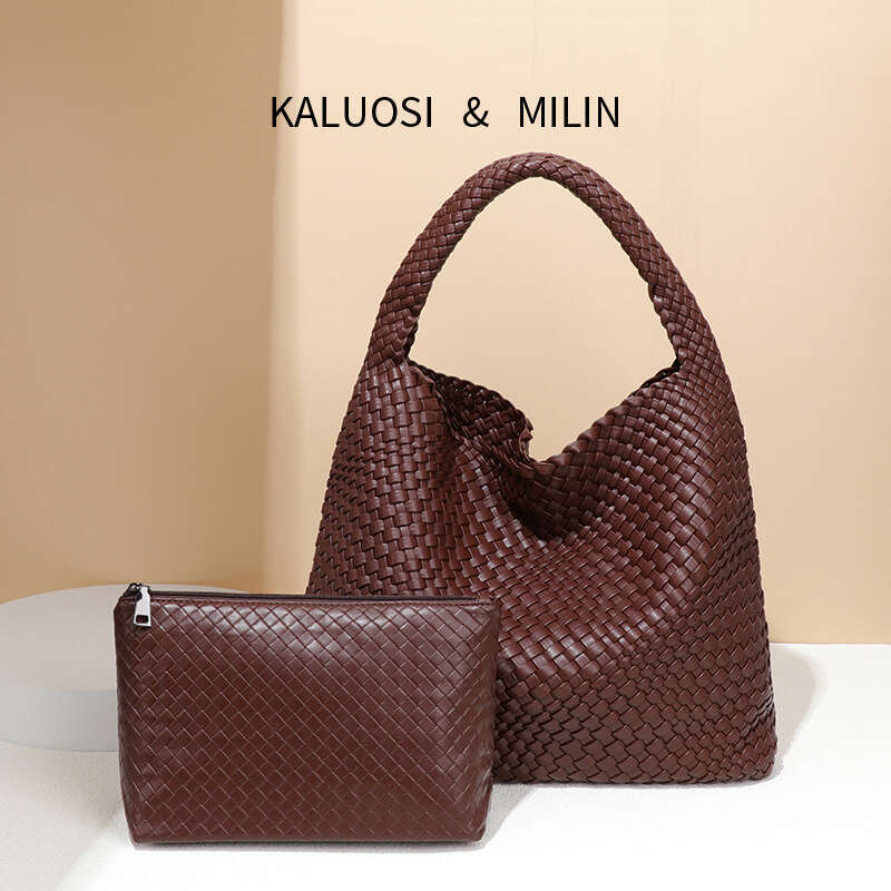 Tote Bag Braided Handbag Large Capacity Tote New Style Handwoven Basket For Women Handheld Casual Versatile Underarm Bag Shoulder Bag