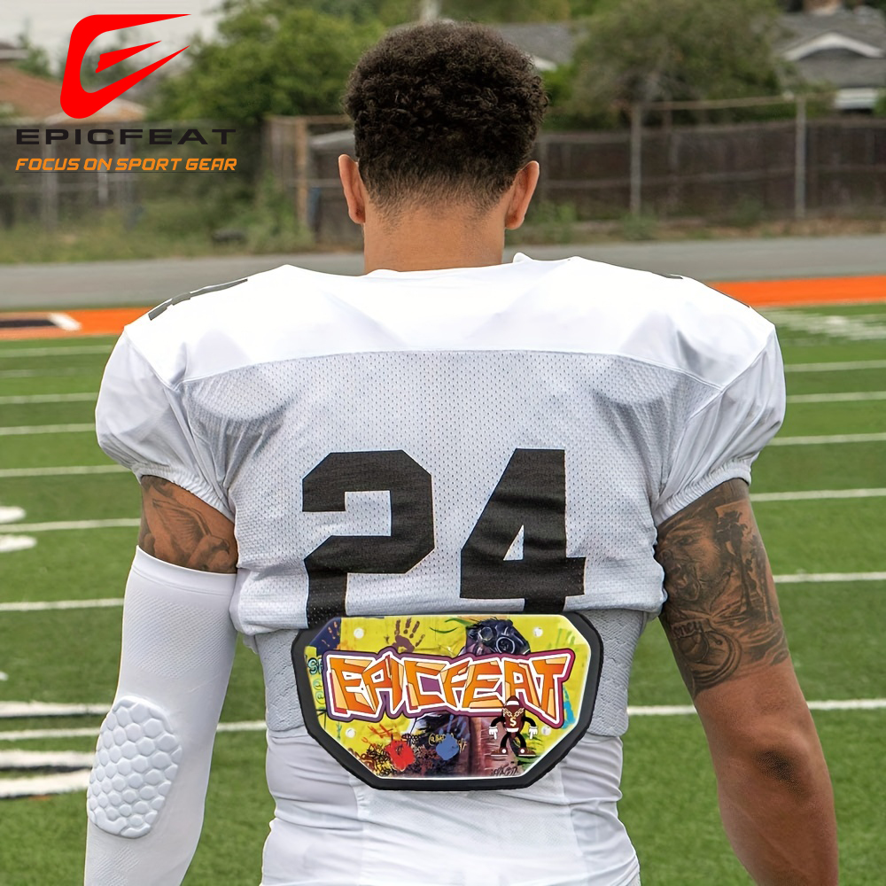 Football Back Plate Hardshell Football Backplate - Protective Spinal Guard for Players of All Ages