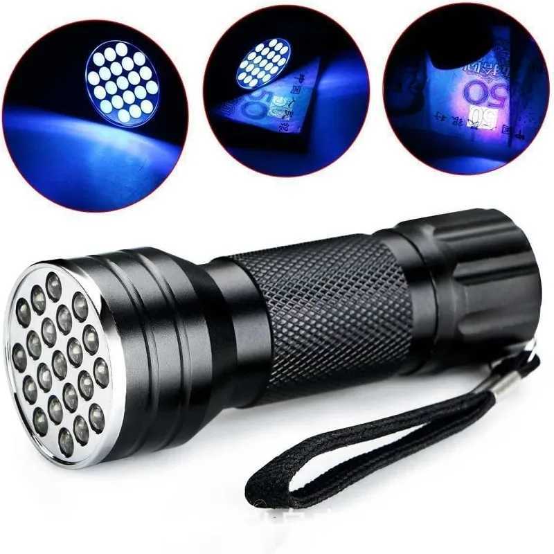 100/51/21 LED UV Flashlight Black Light Super Bright Handheld Flashlight for Hotel Inspection Pet Urine Detector ScorpionXJ250529