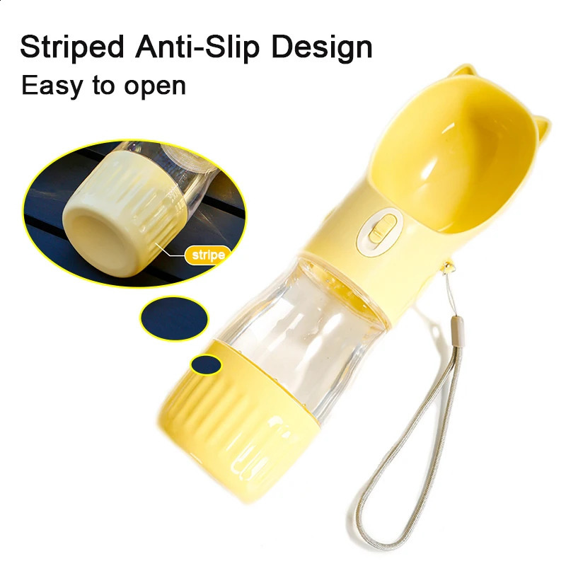 free shipping Pet Dog Bottle With Food Container For Small Medium Big Dogs Portable Travel Puppy Cat Water Dispenser Chihuahua Feeder 250528