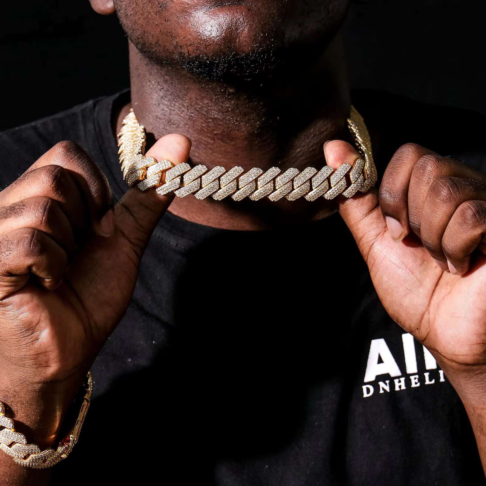Luxury Moissanite Luxury 925 Silver Wholesale Moissanite Cuban Link Chain Hip Hop Fine Jewelry Necklaces Iced Out Chain