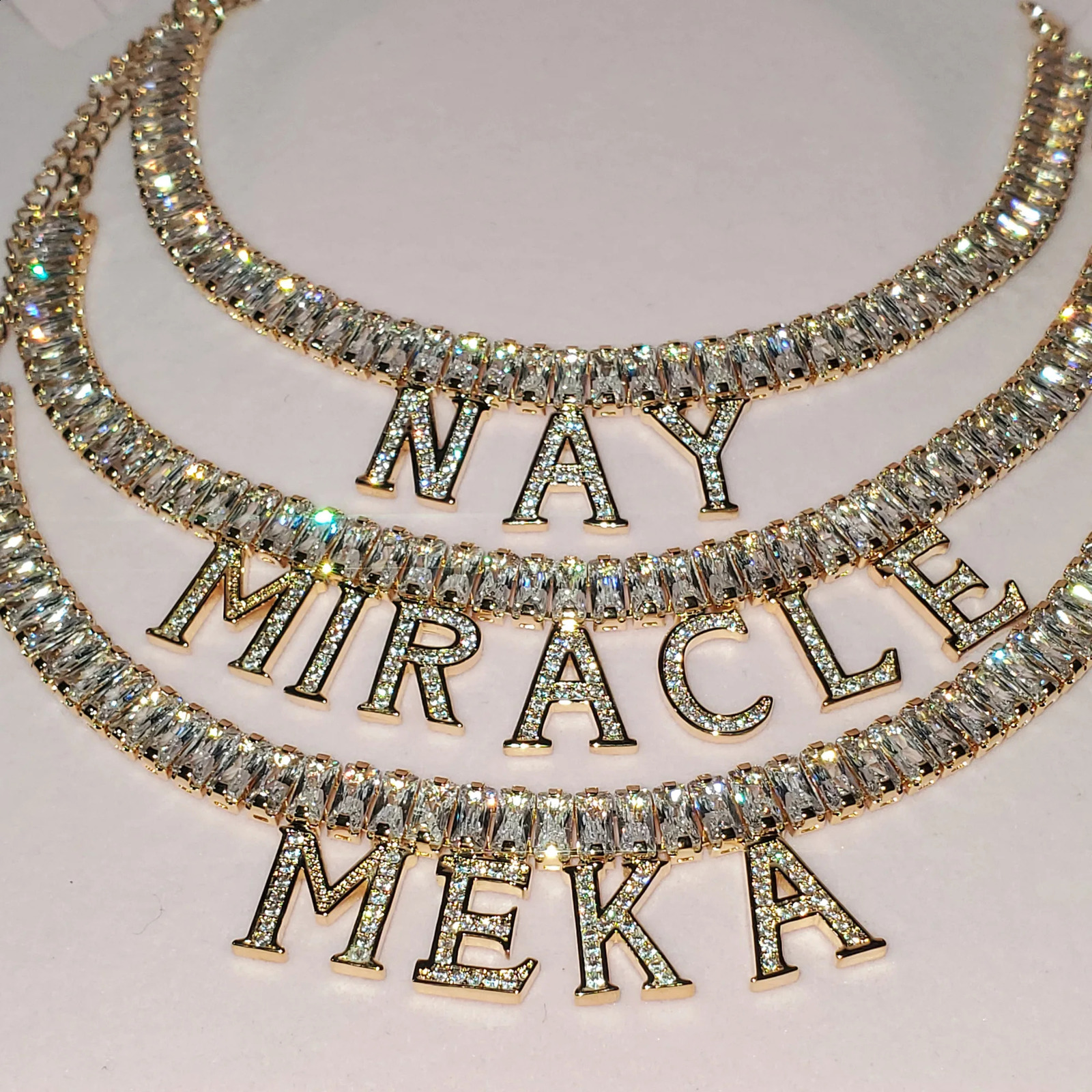 Icy Custom Letters Charm Anklet Personalised Bling Initial Name Anklet Personalize Nameplate Jewelry For Her Drop 250526