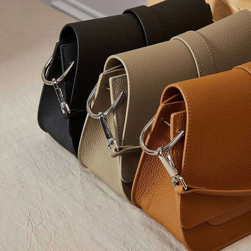 Toptrends Natural Genuine Leather Saddle Crossbody Bags For Women 2025 Designer Flap Shoulder Purses Tote Ladies Handbags