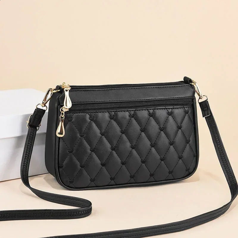 Summer Large Capacity Womens Cross Shoulder Bag Versatile Quilted Single Border Ladies Handbag 250528