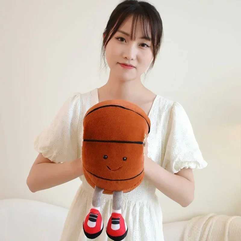 cm football doll basketball plush toy creative football doll pillow pet ball dog and cat interactive toy Z250529
