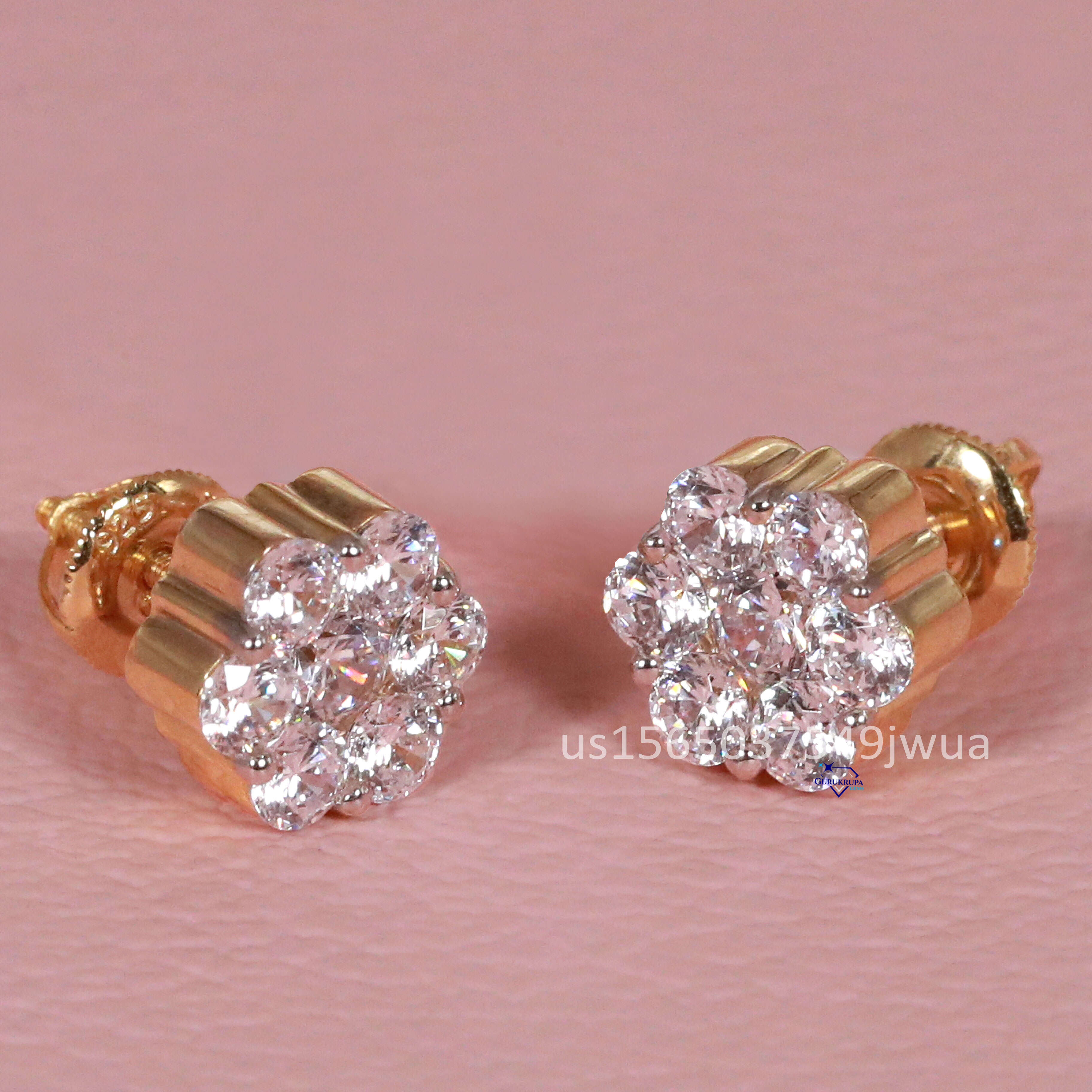 A Pair of 925 Sterling Silver Moissanite Diamond Earrings Crafted with VVS Clarity Designed to Enhance the Beauty of Women