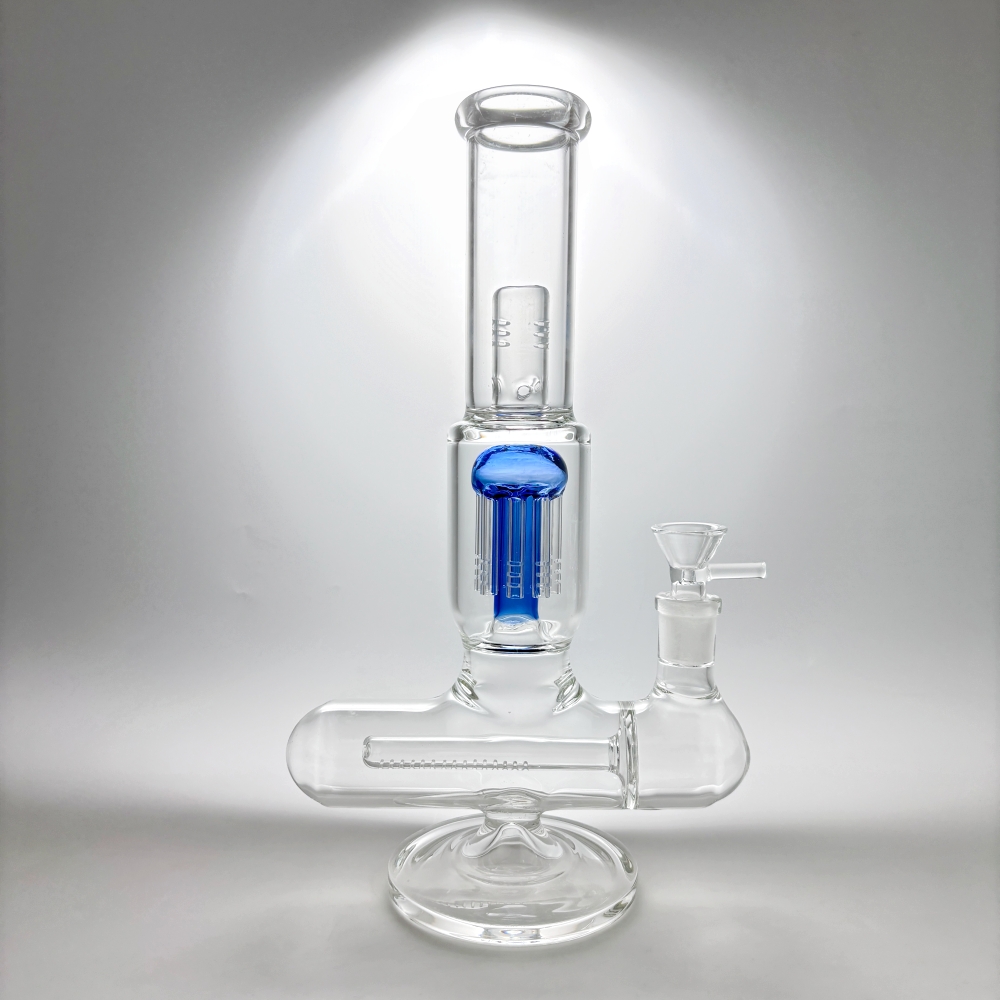 Heavy 11inch Inline&Tree Perc Glass Bong Recycler Smoking Water Pipe Tornado Percolator Shisha Filter Bubbler w/14mm Tobacco Bowl