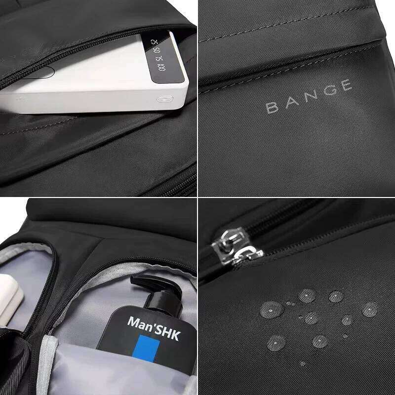 BANGE Large Capacity Men Backpacks for 15.6 Laptop Business Travel Women Backpack Waterproof School Bags with Mesh Side Pockets