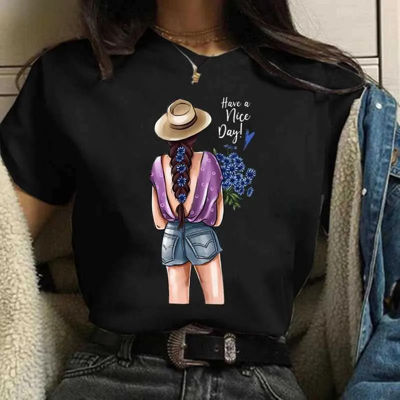 Plus Size 3xl Womens Tops 2025 Summer T Shirt Fashion Printed Short Sleeve Graphic Tee Tshirts Casual Loose Top Designer Clothing