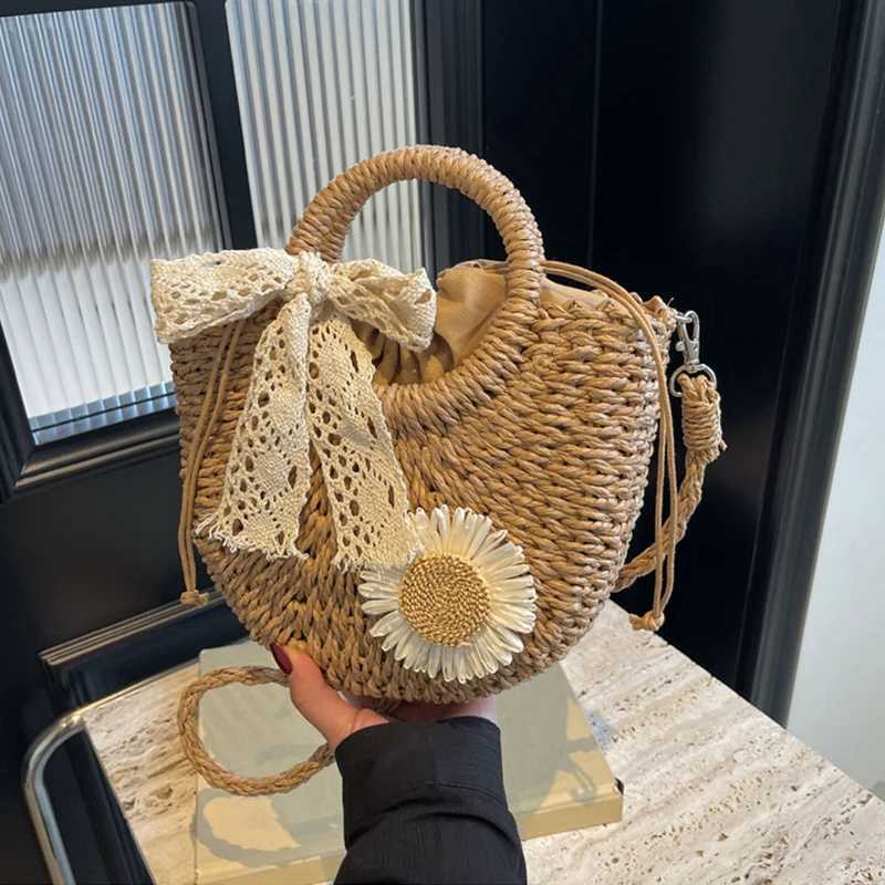Handwoven Straw Rattan Half-Moon Beach Handbag Small Women Summer Hollow Out Crossbody Shoulder Bag XJ2520528