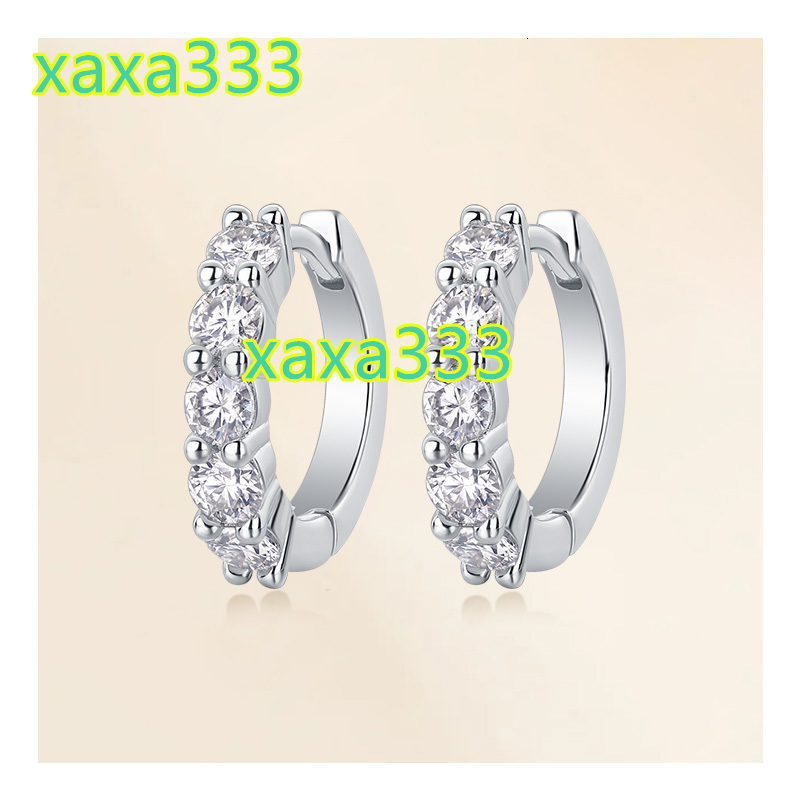 Bulk in Stock Hoop Earrings 925 Sterling Silver D VVS1 3mm 0.1Ct Lab Grown Moissanite Earrings