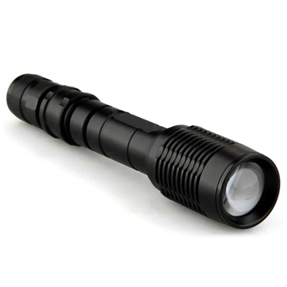 10W Portable Camping Lantern Zoom LED Flashlight Self Defense Tactical Zoomable Torch Lamp hunting Light uses 2*18650 BatteryXJ250529