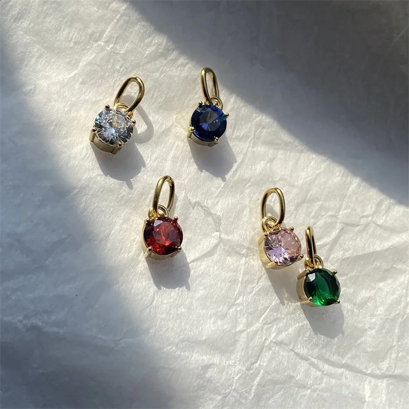 CARLIDANA Minimal Dainty Mini Small Charm Girl Boy 316L Stainless Steel Round Charms Pendants Necklace Jewelry Making 250519
