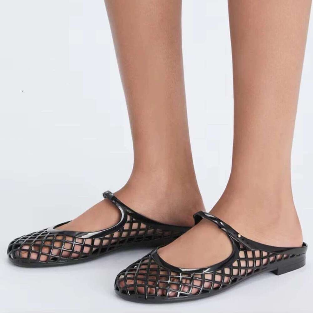 Cowhide Version ~ Korean Style Niche Hollow Out One-Strap Closed-Toe Half Slippers for Women Summer Outdoor 2025 Sandals