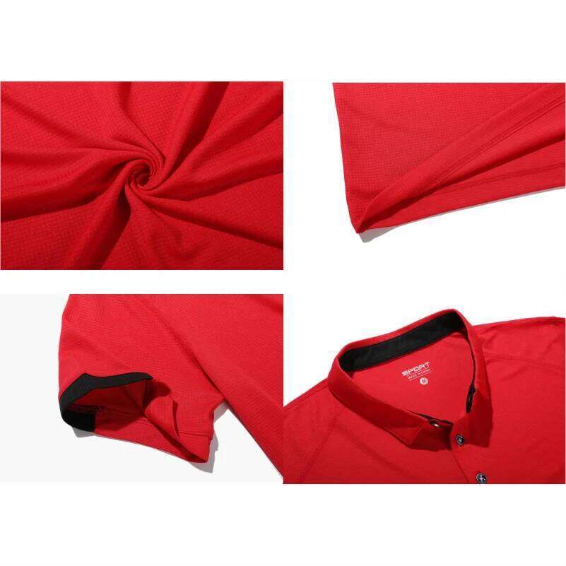 Quick-Dry Sleeve Polo, Golf Company Group Brand, Breathable Collar, Sports, Short Sleeve, 8 Colors, Large