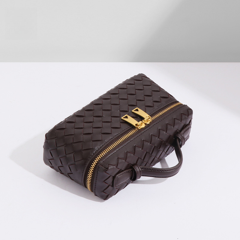 Fashion Handwoven Box Double Handle Lightweight Handheld Shoulder Versatile Crossbody Women's Small Square Bag