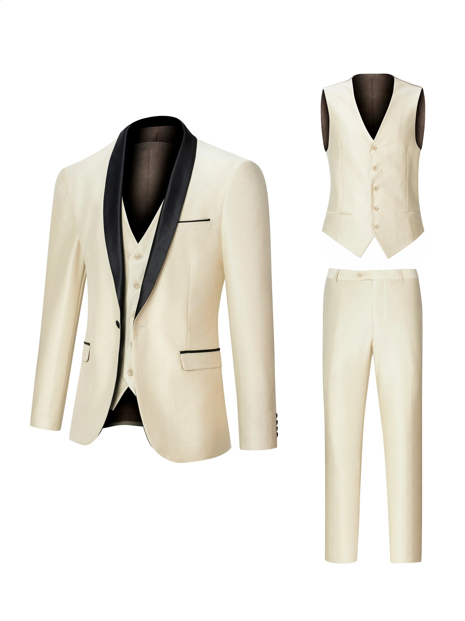Customized Men Suits Single Breasted Lapel 3 Piece Jacket Pants Vest Full Sets High Quality Clothing Terno Blazers 250517