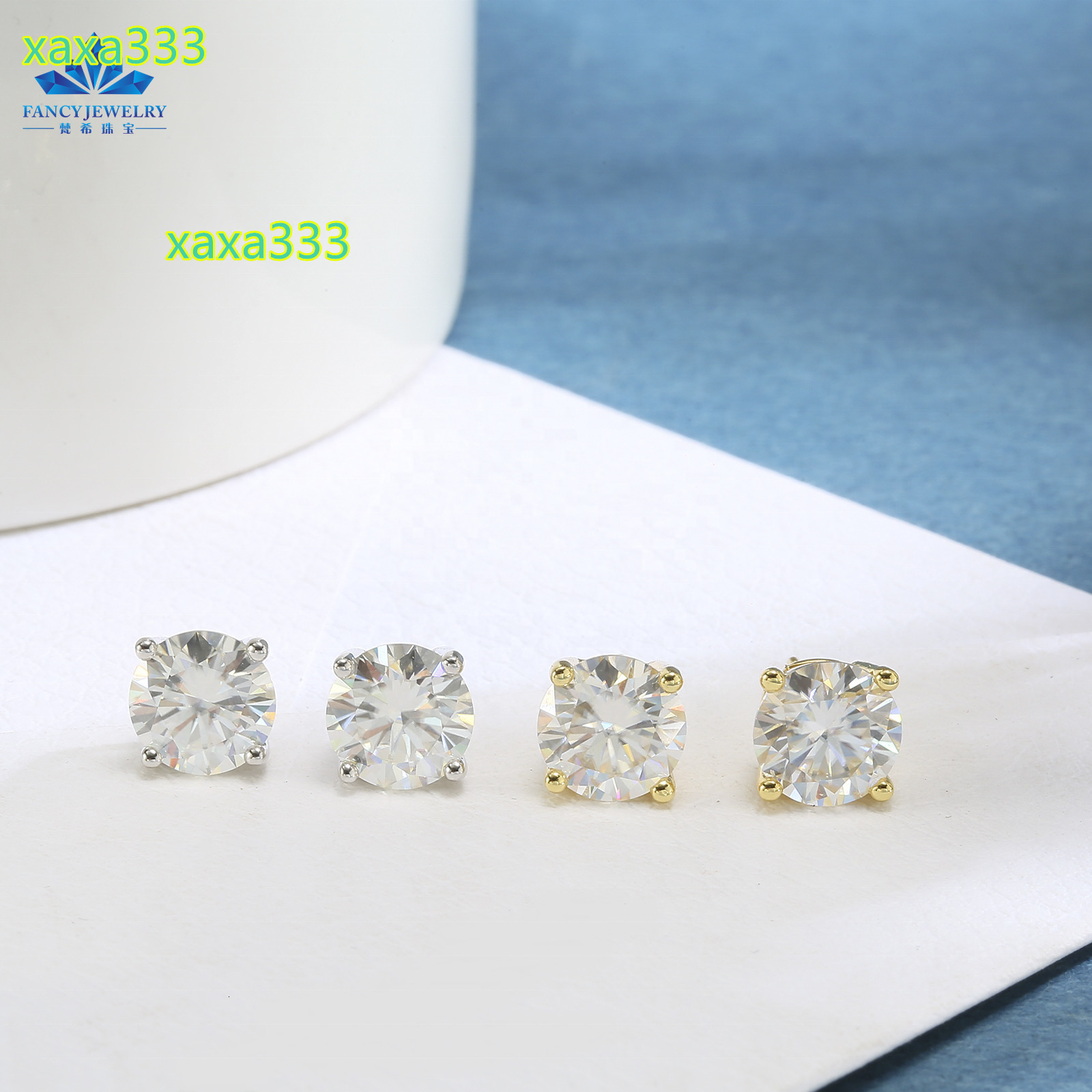 IGI Certificate CVD HPHT 0.5ct 1ct D VS1 Lab Created Diamonds 10K 14K 18K Real Gold Earrings Lab Grown Diamond Stud Earrings