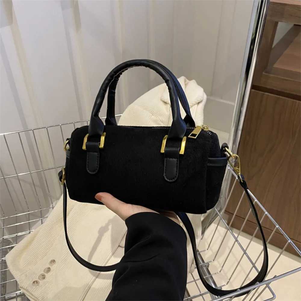 Retro Faux Suede Womens Shoulder Bag Solid Color Ladies Messenger Bags Simple Matte Leather Female Tote Vintage Handbags Purse XJ2520528