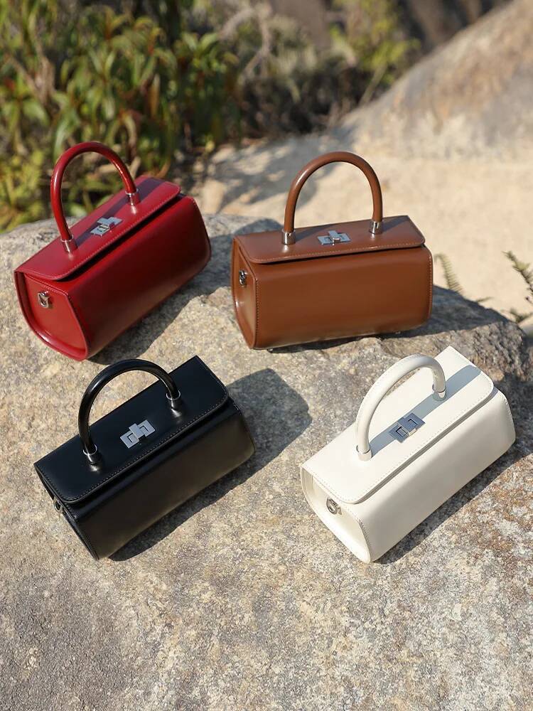Genuine Leather Handbag Design Cowhide Shoulder For Women 2025 Fashion Commuter Crossbody Small Square Bag