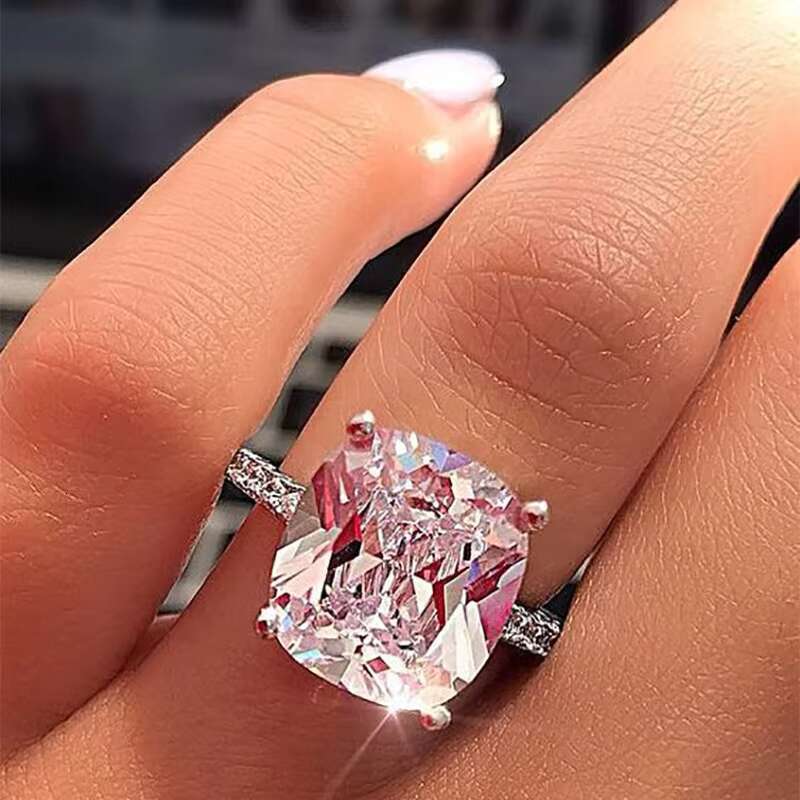 Moissanite ring Luxury Fashion Women Jewelry Rings Female Diamond Bridal Engagement Wedding Ladies Trendy Finger Ring