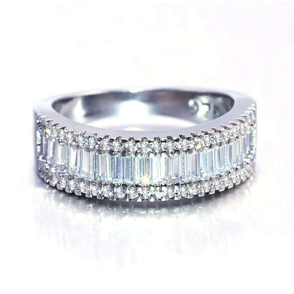 Wholesale Fashion Women Square Ladies Peach Heart Rings Finger Diamond Engagement Wedding Ring