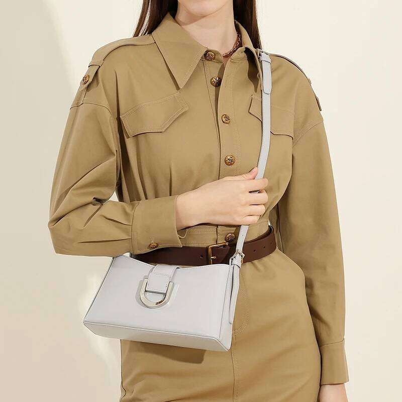 Toptrends Cowhide Genuine Leather Underarm Shoulder Bags For Women 2025 Designer Crossbody Purses Chain Ladies Handbags