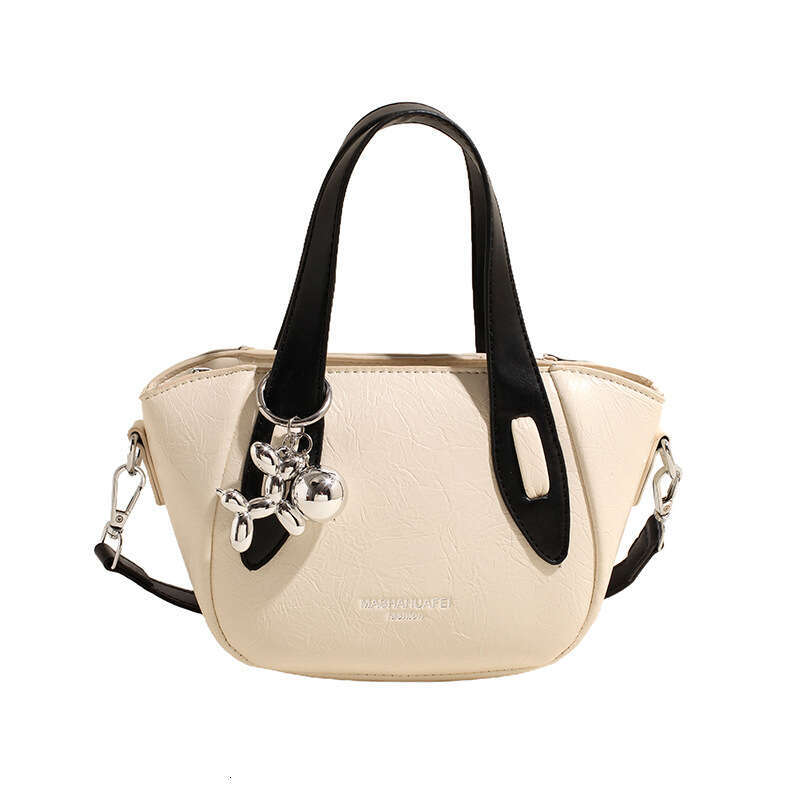 Korean Style Niche Design Trendy Color-Block Crossbody For Women Summer New Simple Texture Shoulder Commuter Bucket Bag B5