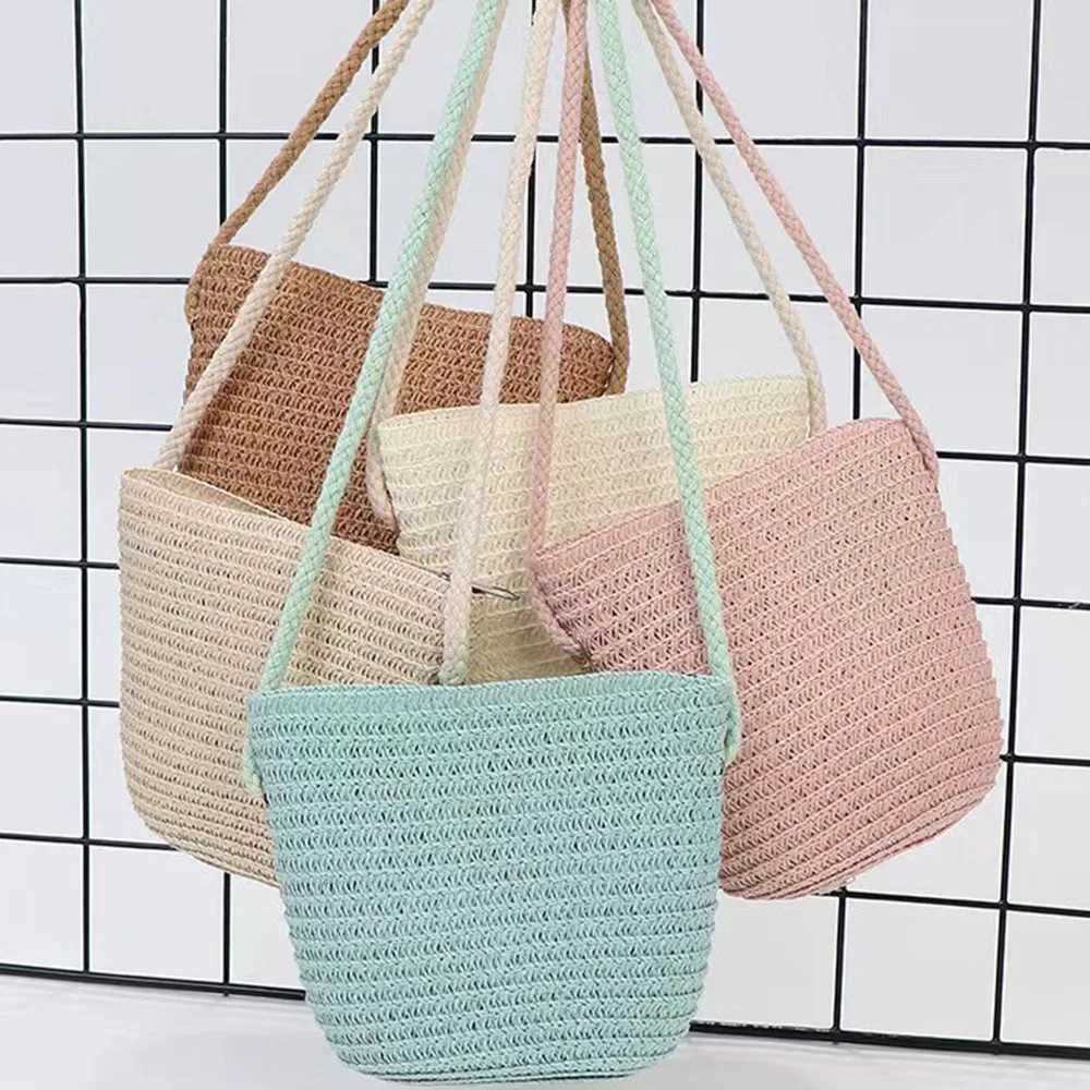 Soft Straw Tote Bags Personalized Travel Shopping Bag Beach Weave Handbag Female Bohemian Shoulder Bag Valentines Day Gift XJ2520528