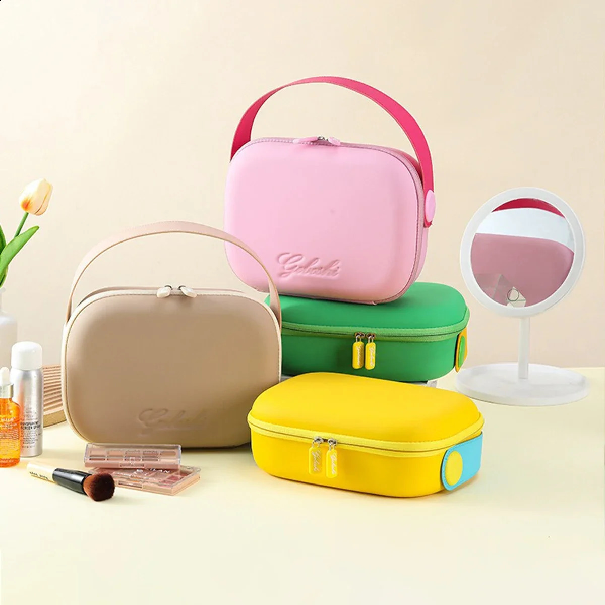 EVA Waterproof Travel Cosmetic Bag Portable Makeup Brush Storage Bag 250528