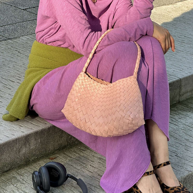 Tote Bag Braided Handbag Niche Design Woven High End Handbag New French Style Basket Shoulder Underarm Mother Bag Shoulder Bag