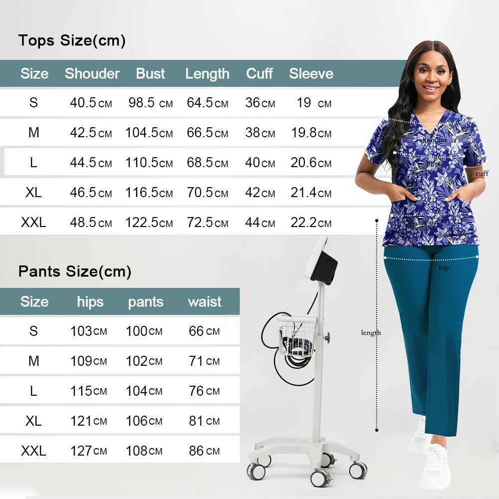 Beauty Sn Workwear Surgical Uniforms Women Medical Nurse Clinical Scrubs Tops+Pant Set Spa Doctor Nursing Suit Unisex Uniform W250625