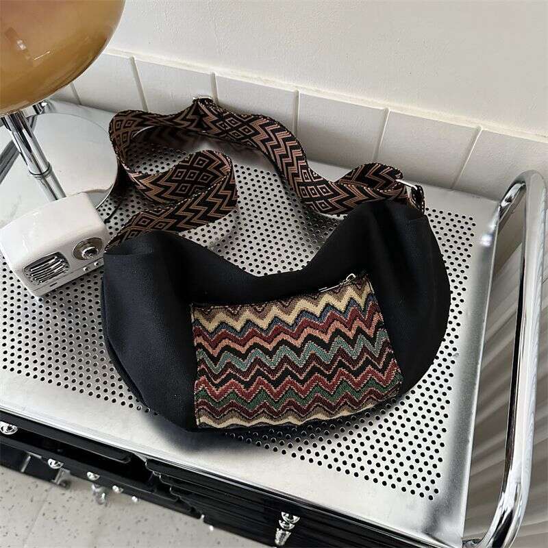 Denim Dumpling 2025 Personalized Ethnic Style Heavy Embroidery Crossbody Canvas Trendy Women's Bag