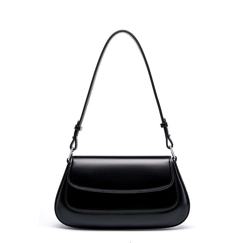 Spring Summer New Trendy Women's Crossbody Genuine Leather High-End Fashion Versatile Shoulder Underarm Saddle Bag B5