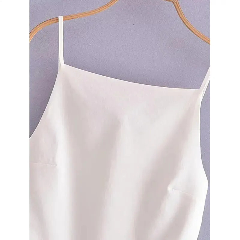 Women Fashion Solid Lace Up Backless Camisole Vintage Thin Straps Square Collar Female Chic Lady Tops 250527