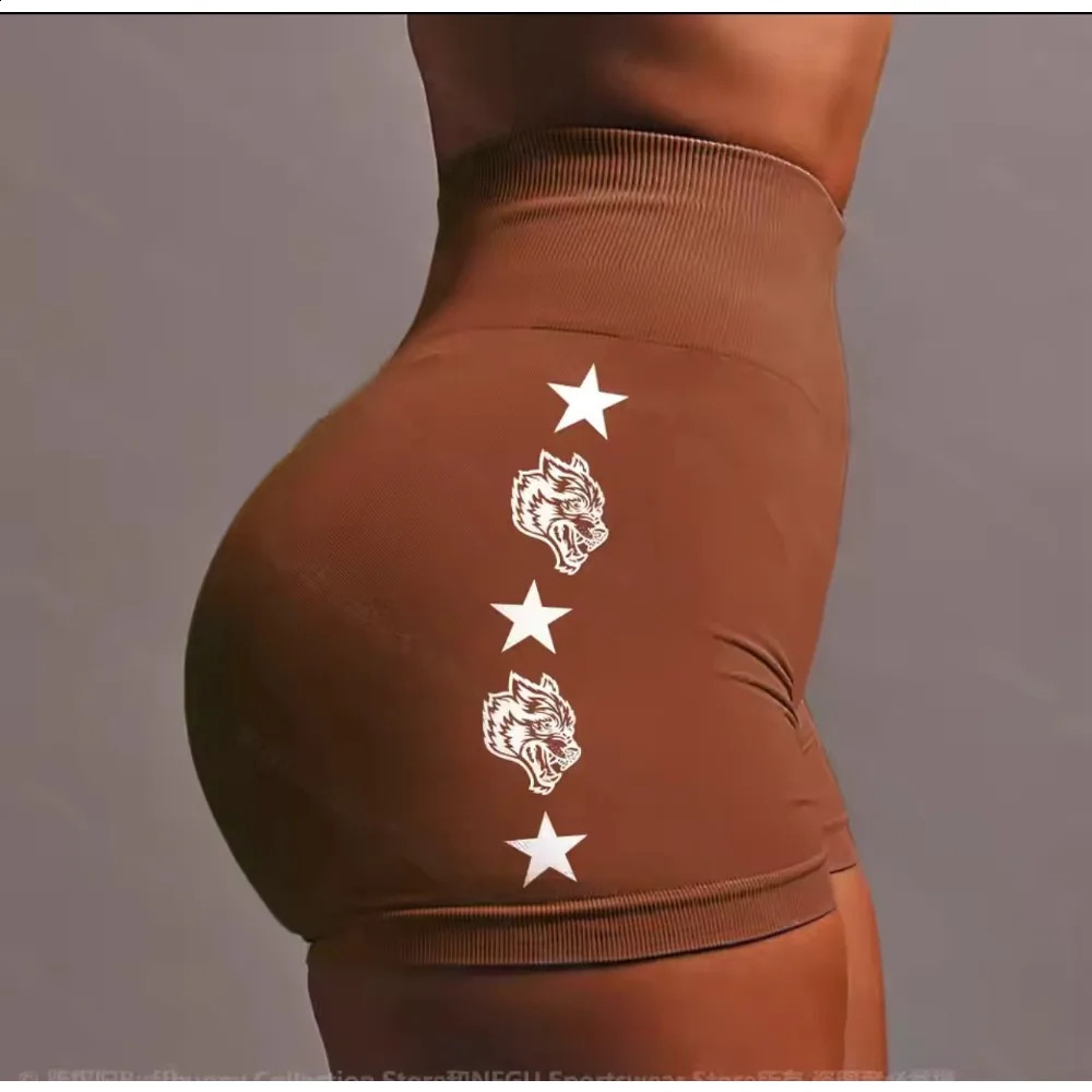 Wolf Seamless Women Summer Workout Short Legging Sport Wear Fitness Outfits Gym Yoga Run Shorts 250528 XJ260206