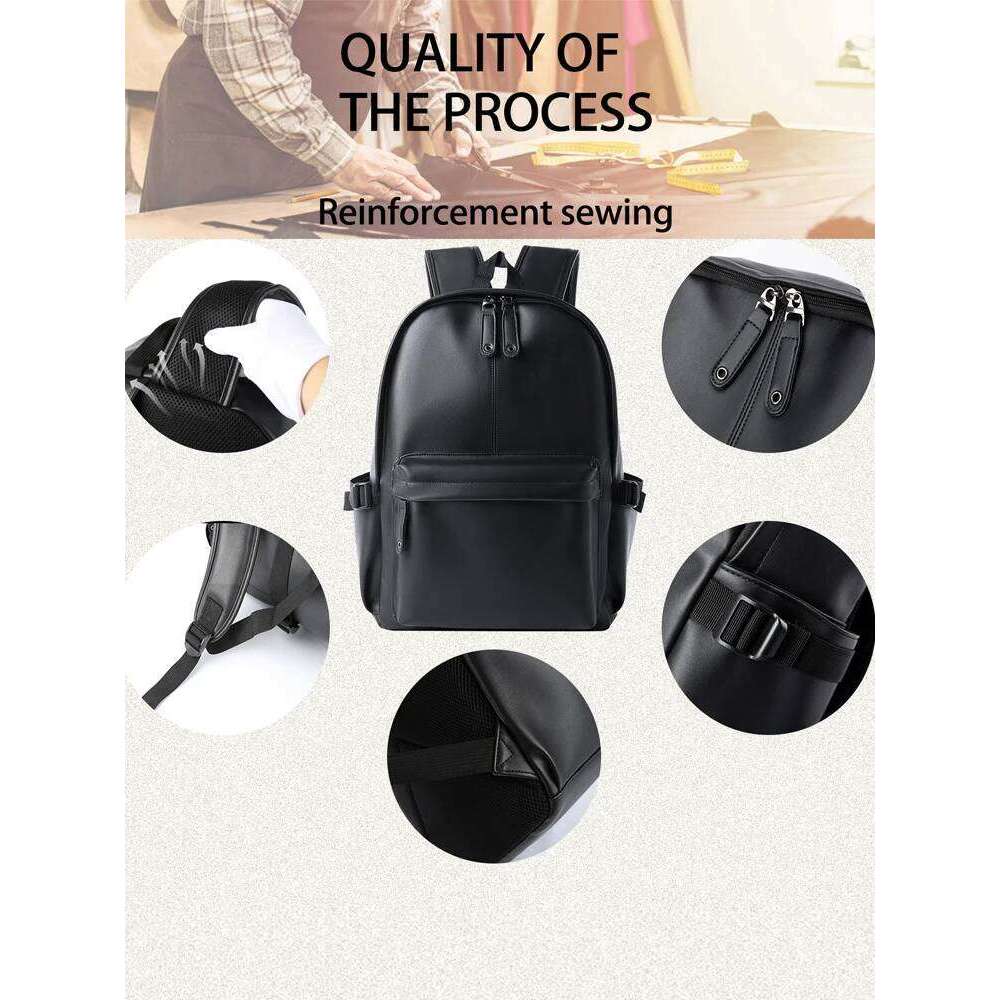 Men Leather Laptop Large Antitheft Travel Backpack High Quality Fashion Knapsack Bags For Male