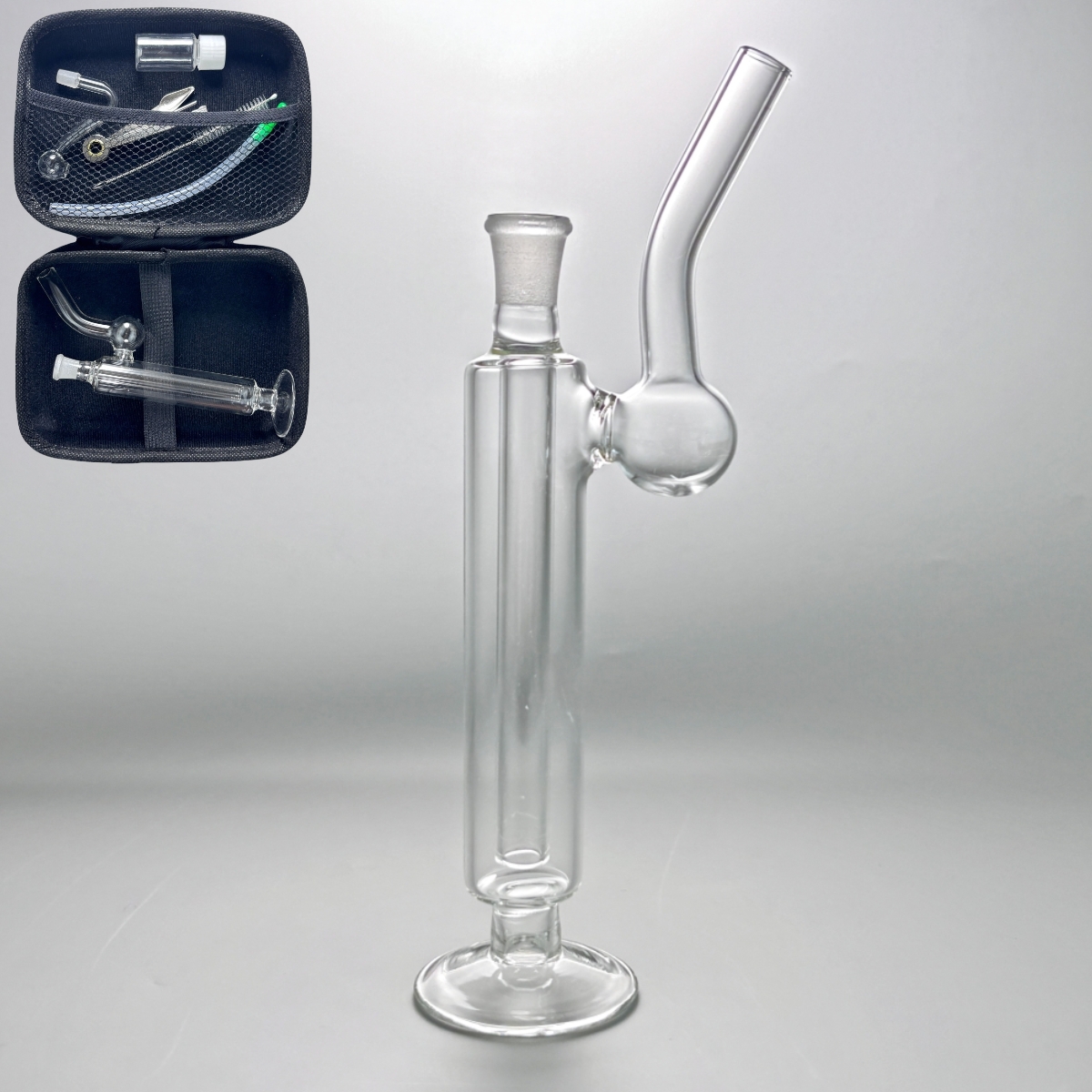 6inch Slim Mini Glass Oil Burner Bubbler Bong Smoking Small Water Pipe Diffuser Perc Shisha Filter w/10mm oil pipe & tool box full set