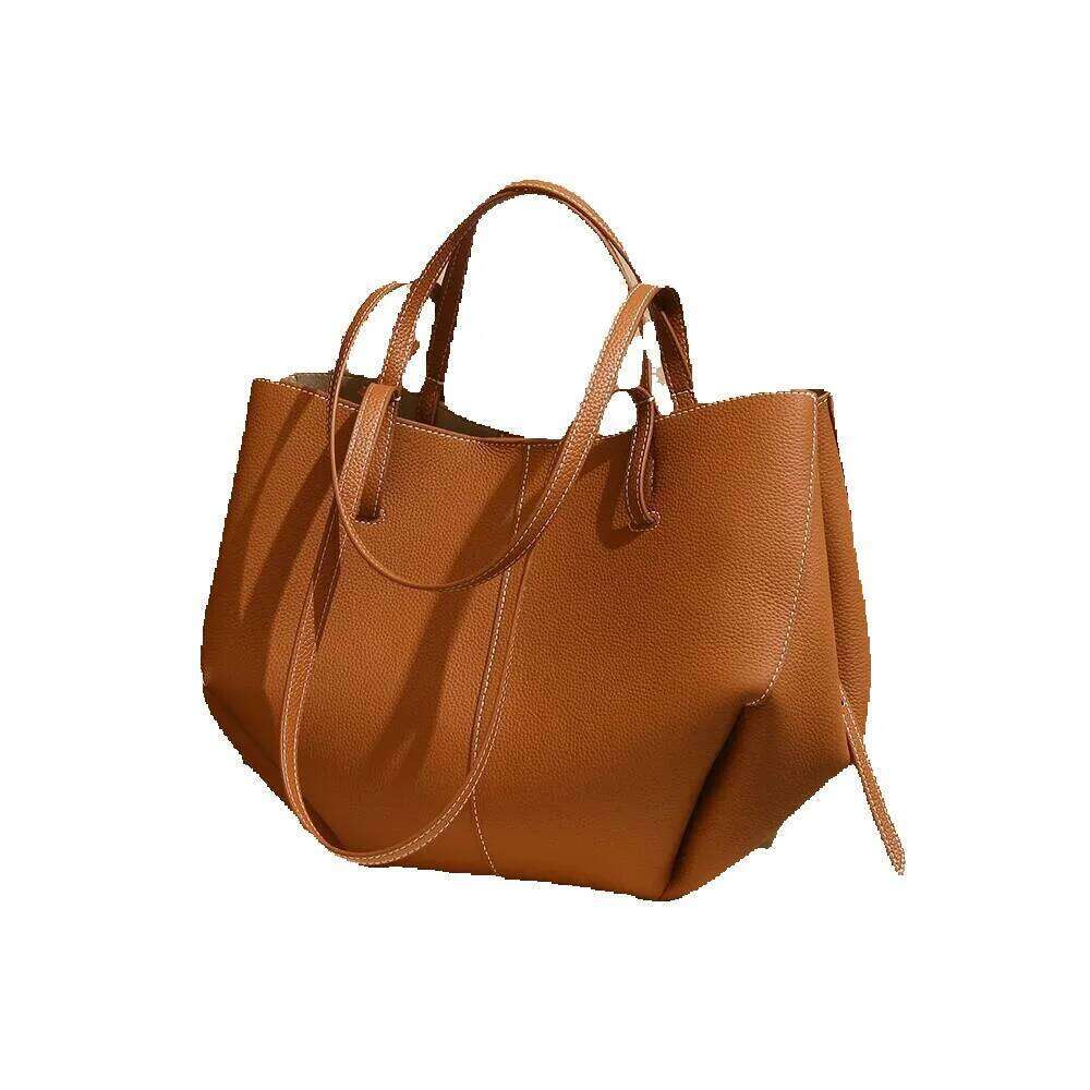 Designer Luxury VIELINE New Women's Tote Large Capacity Leisure Shoulder Handbag Cowhide Commuting Fashion Messenger Shopping Bag