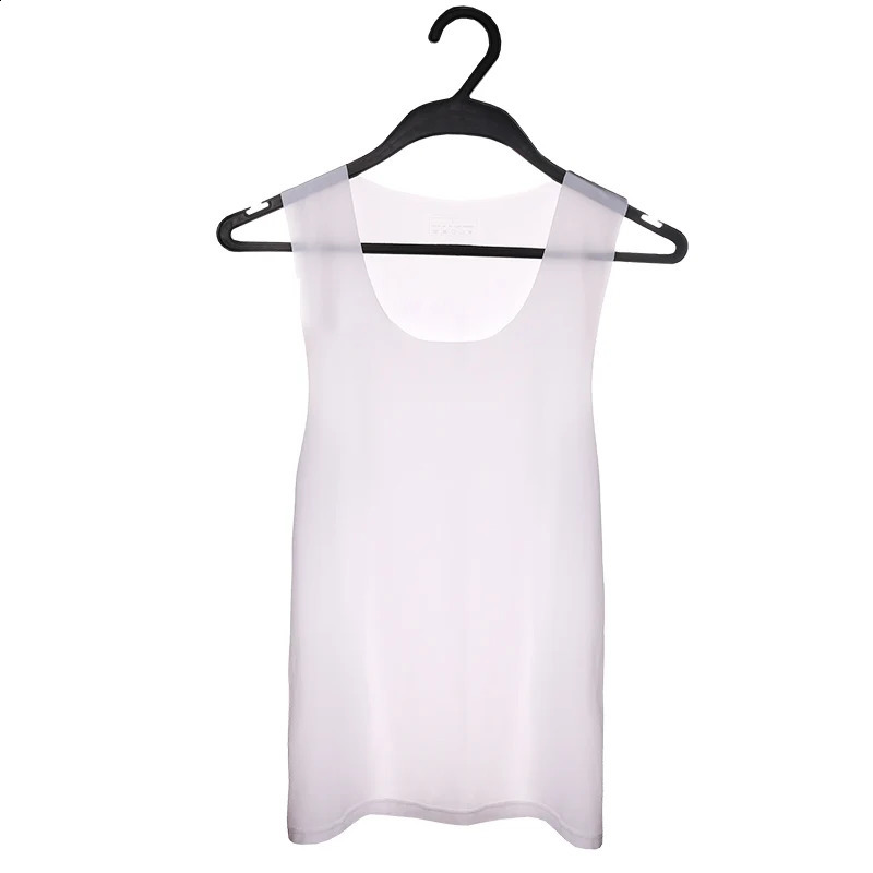 Mens ice silk sports trackless solid color Iword sweat vest single sleeveless tightfitting fitness onepiece base shirt 250517