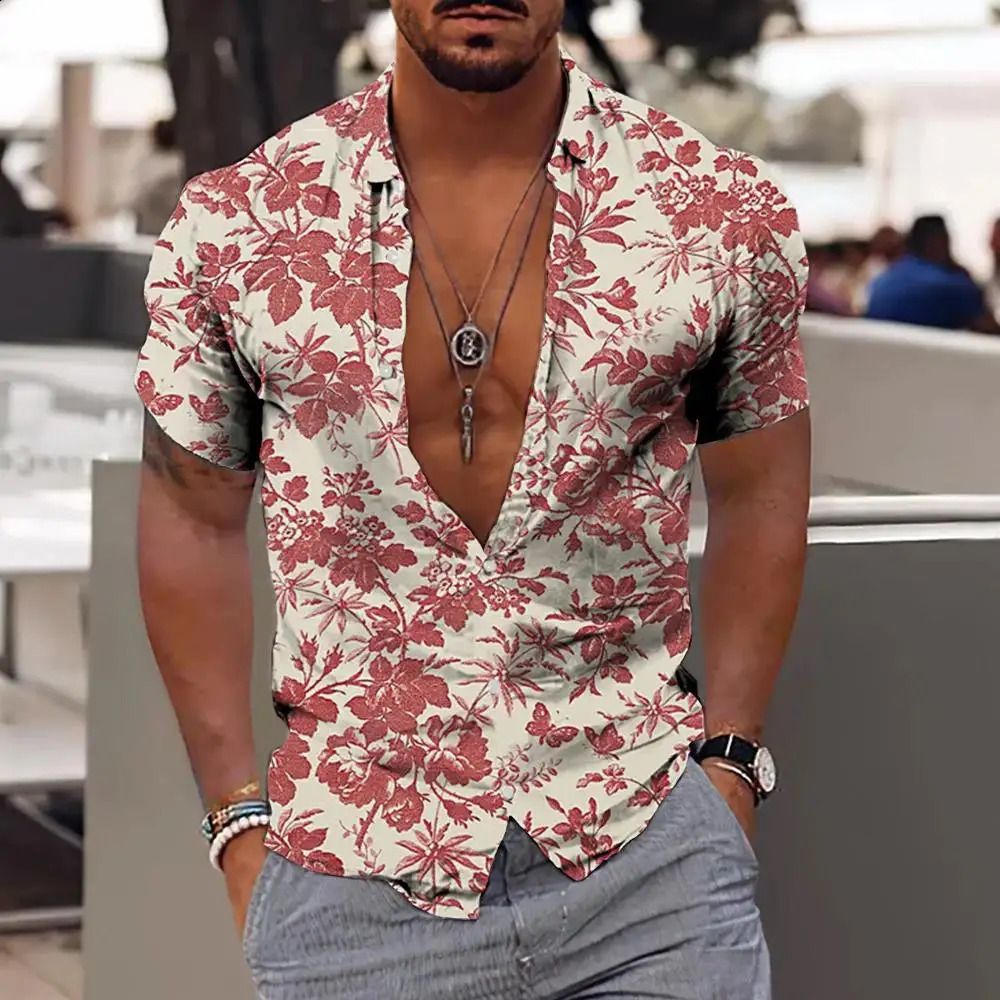 Coconut Tree Mens Comfortable Shirt 3D Printed Hawaiian Beach S-6XLl Short Sleeve Fashion Top Casual 250526