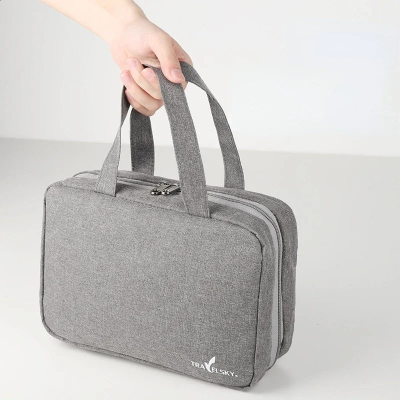 Travel Waterproof Folding Dry and Wet Separation Toiletry Bag Cosmetic Storage Large Capacity Bag 250528