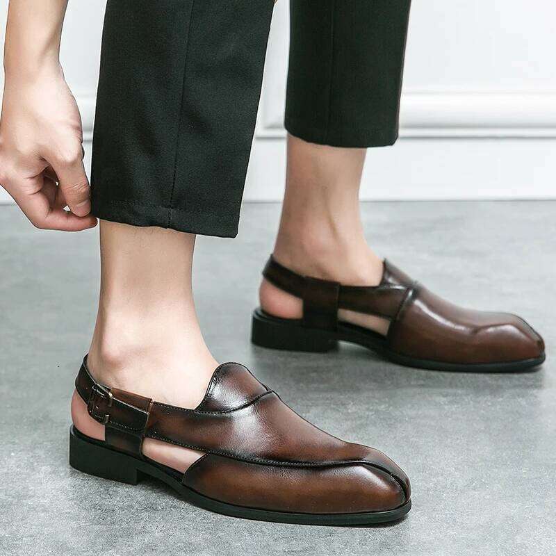 Summer Breathable Original New Driving Men's Men Social Fashion Business Sandals Slippers Garden Shoes