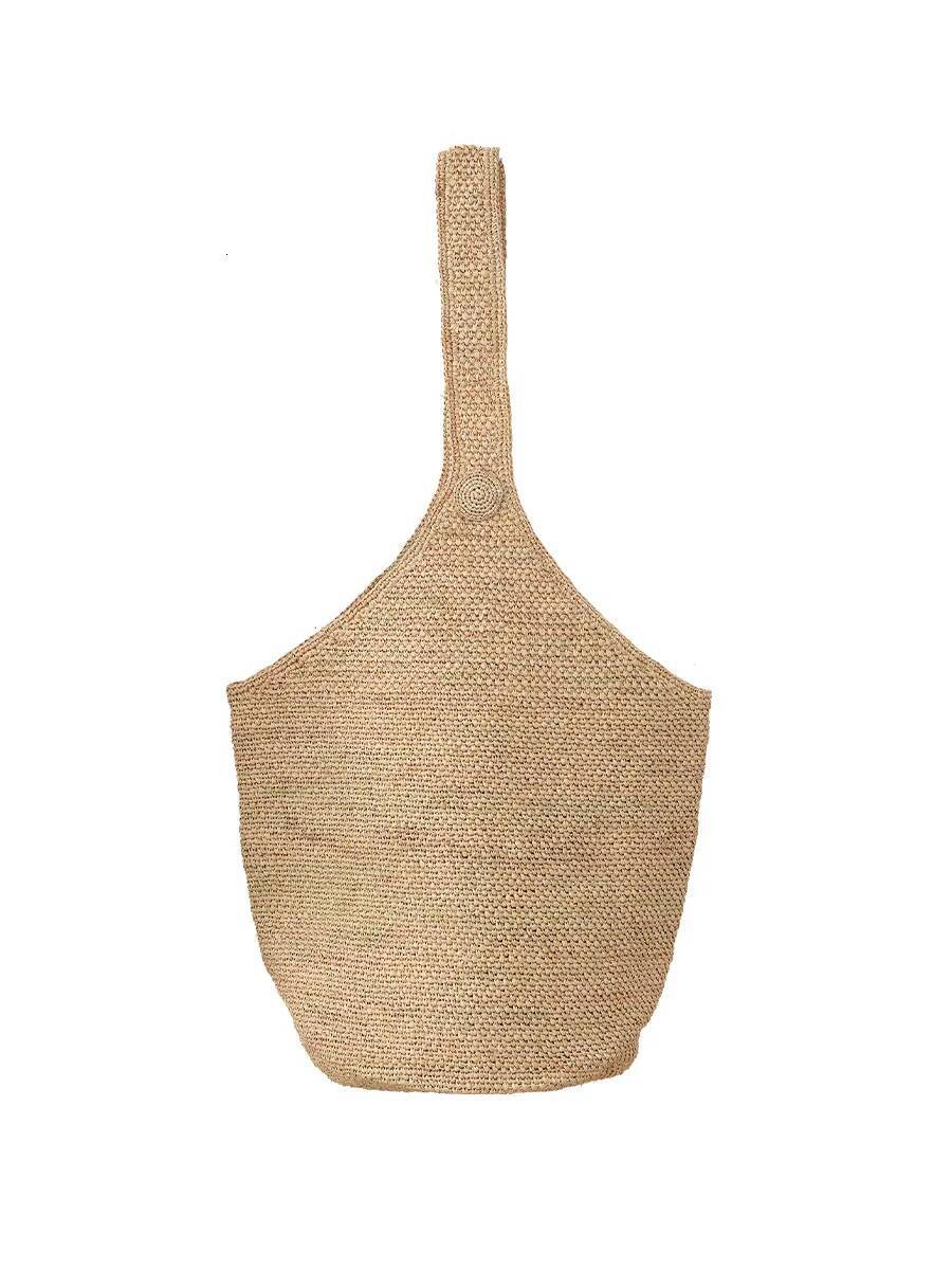 Big Capacity Raffia Straw Seaside Holiday Travel Beach Bags Women Tropical Leather Hangbag Crochet Large Totebag Reticule Chic