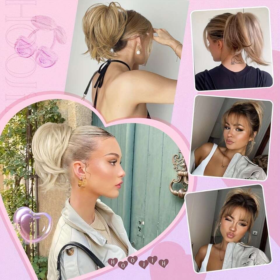 Fashion Women's Ponytail Extension with Bendable Metal Wire Piece Includes Claw Clip - Suitable for All Hair Types