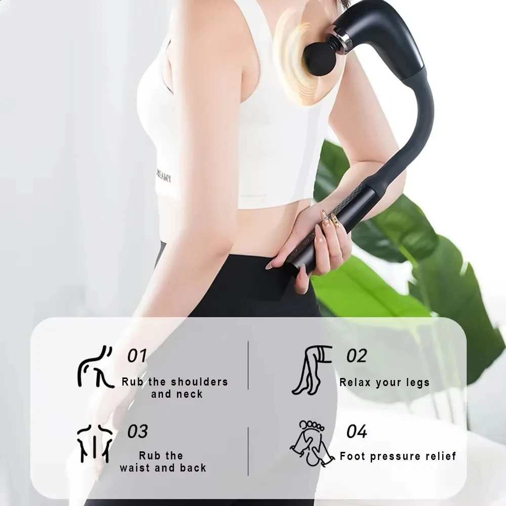 Smart Massage Gun Electric Massager Massage Hammer Rechargeable Home Handheld Hammer Back Artifact Body Massager 250519
